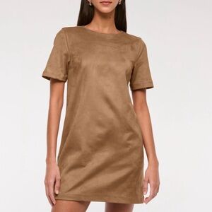 NWT Vegan Suede Mini T-shirt Dress